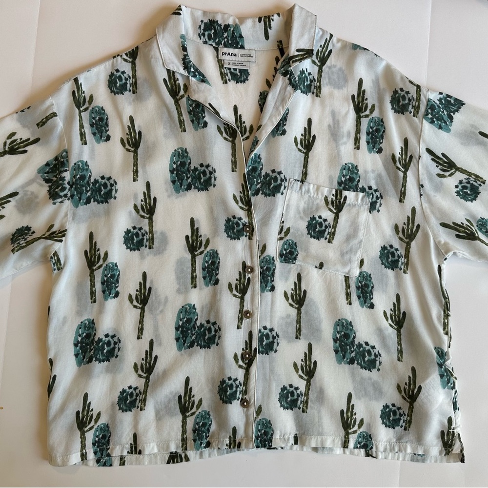 Prana Cactus Print Button Down Shirt